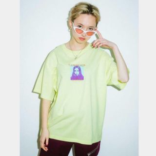 エックスガール(X-girl)のX-girl BIG TEEサイズ2 Tシャツ イエローmilkfedビッグT(Tシャツ(半袖/袖なし))