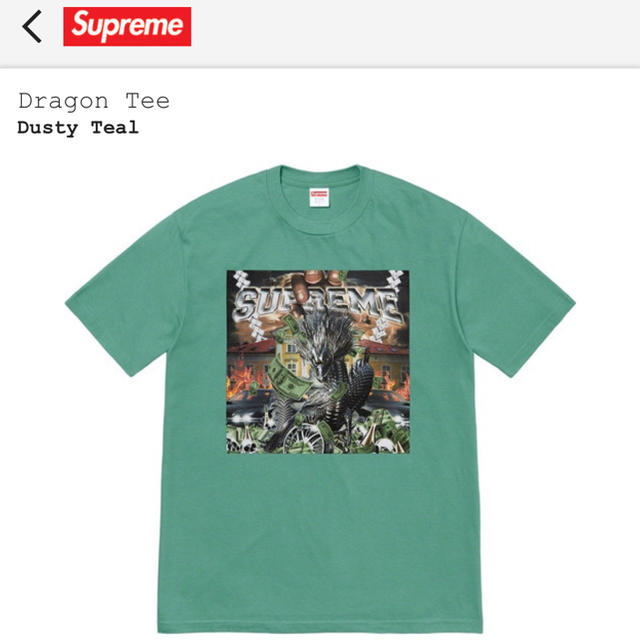 supreme Dragon Tee Dusty Teal サイズS