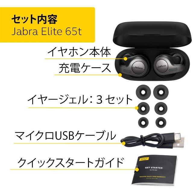 新品♡Jabra　Elite 65　ワイヤレスイヤホン　防塵防水カナル型ブラック 3