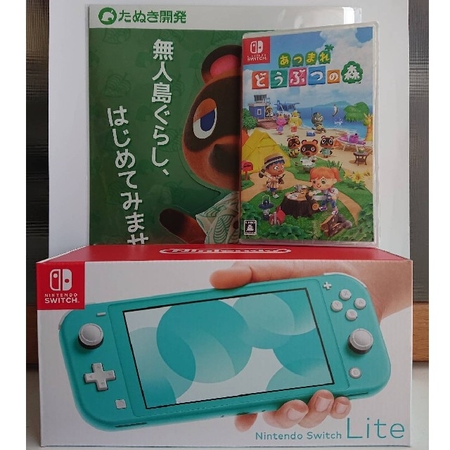 Nintendo Switch Lite ターコイズ&どう森&限定クリアファイル