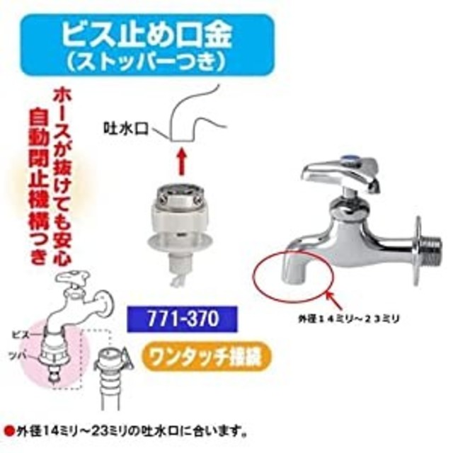 市場 カクダイ LS4366 全自動洗濯機給水ホース用口金