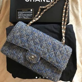 シャネル(CHANEL)のCHANEL ツイード　ダブルチェーンバック(ハンドバッグ)