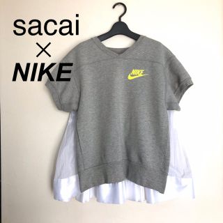 サカイ(sacai)のsacai×NIKE バックプリーツフレアスウェット☆レア(トレーナー/スウェット)