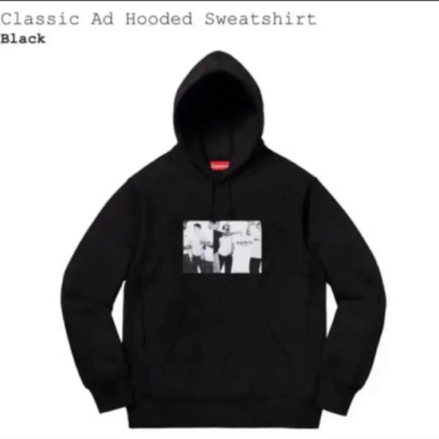 パーカー 【新品M】Supreme Classic Ad Hooded 黒