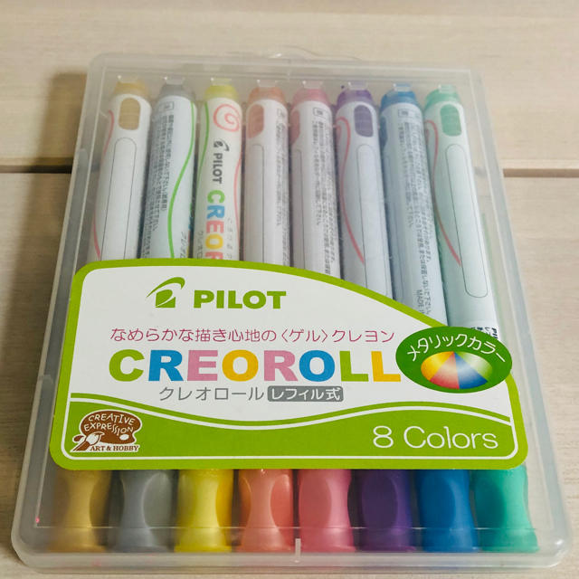 PILOT(パイロット)のCREOROLL クレオロール ゲルクレヨン メタリックカラー [中古品] エンタメ/ホビーのアート用品(クレヨン/パステル)の商品写真