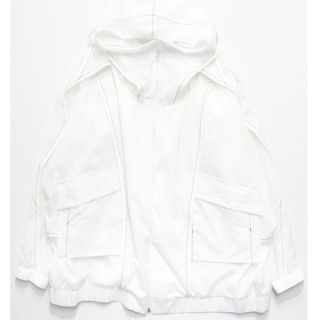 ヨウジヤマモト(Yohji Yamamoto)のBALMUNG 重ねハイネックビッグパーカー ホワイト 20SS(パーカー)