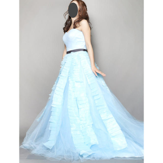 ヴェラウォン(Vera Wang)の（※お値下）美品 vera wang風 チュール ブルーカラードレス 9号程度(ウェディングドレス)