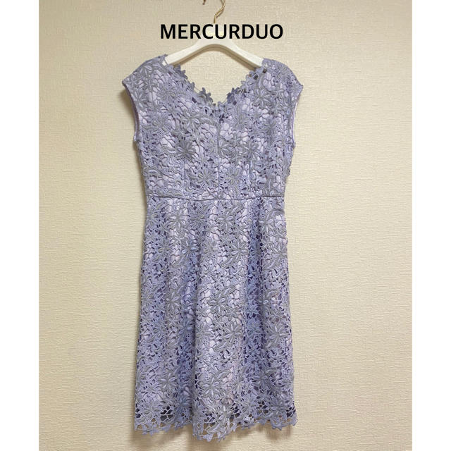 MERCURYDUO(マーキュリーデュオ)の美品【MERCURDUO】ケミカルレース　ワンピース レディースのワンピース(ひざ丈ワンピース)の商品写真