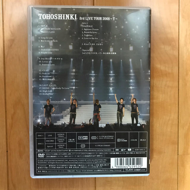 東方神起 3rd LIVE TOUR 2008～T～　DVD2枚組 エンタメ/ホビーのDVD/ブルーレイ(ミュージック)の商品写真