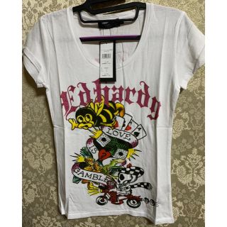 エドハーディー(Ed Hardy)の【正規品タグ付】エドハーディー Ed Hardy 正規品 白Tシャツ XSサイズ(Tシャツ(半袖/袖なし))