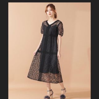 ジルバイジルスチュアート(JILL by JILLSTUART)のお値下げ致しました！エンブロイダリーレースワンピース！定価18920円！(ロングワンピース/マキシワンピース)