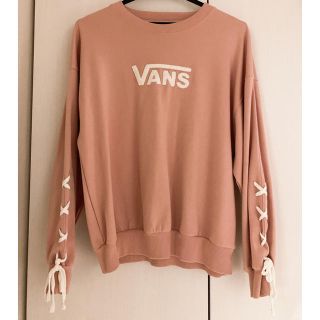 ヴァンズ(VANS)の【VANS】美品✨レースアップ　プルオーバー　ピンクトレーナー(トレーナー/スウェット)