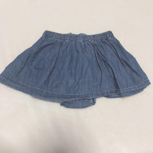 babyGAP(ベビーギャップ)の baby gap デニムスカートキュロット キッズ/ベビー/マタニティのキッズ服女の子用(90cm~)(パンツ/スパッツ)の商品写真