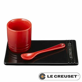 ルクルーゼ(LE CREUSET)の新品 ルクルーゼ アペタイザー 黒 赤 LE CREUSET ブラック レッド(食器)