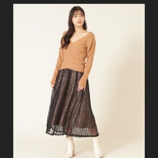 ジルバイジルスチュアート(JILL by JILLSTUART)のお値下げ致しました！ユースフルリブトップス！定価8470円！色はブラウン！(ニット/セーター)