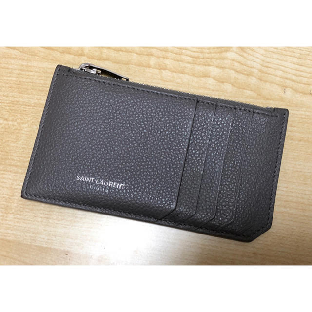 サンローラン カードケース 定期入れ ミニ財布 グレージュ - 財布