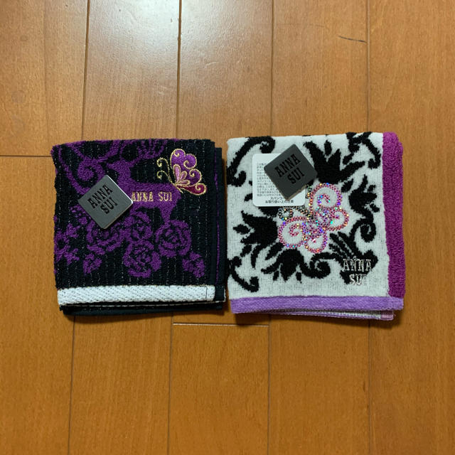 ANNA SUI(アナスイ)の新品☆ アナスイのバタフライハンカチ２枚組 レディースのファッション小物(ハンカチ)の商品写真