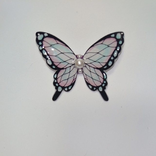 鬼滅の刃　胡蝶しのぶイメージ　ヘアアクセサリー ハンドメイドのアクセサリー(ヘアアクセサリー)の商品写真