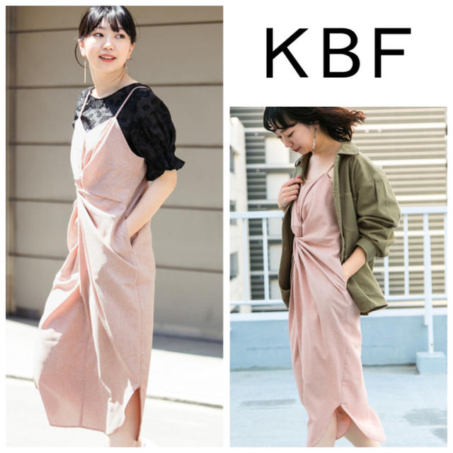 KBF(ケービーエフ)の美品★KBF＋ 2019SS ツイストデザインキャミワンピース ★ レディースのワンピース(ロングワンピース/マキシワンピース)の商品写真