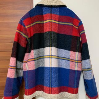 supreme plaid shearling bomber jacket Mの通販 by サク's shop｜ラクマ