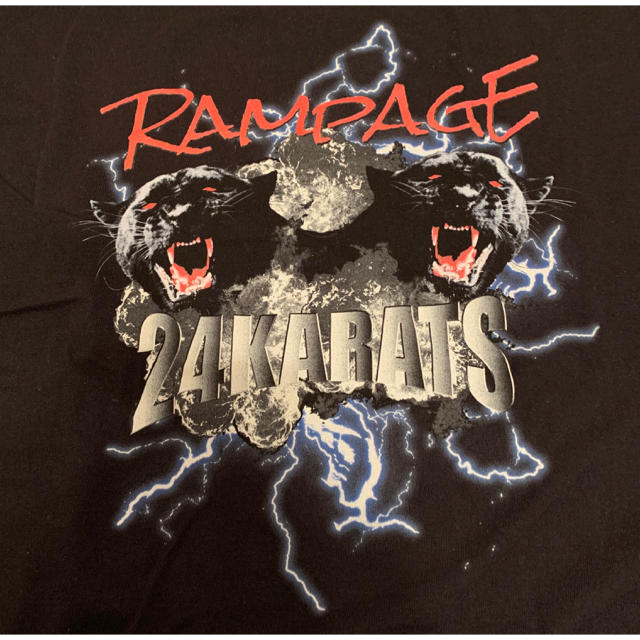 24karats(トゥエンティーフォーカラッツ)の24karats the rampage ロングTシャツ　赤　Lサイズ　LDH メンズのトップス(Tシャツ/カットソー(七分/長袖))の商品写真