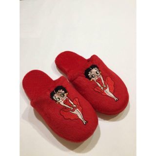 ☆Betty Boop☆ かわいいスリッパ♪レッド、Mサイズ新品(その他)