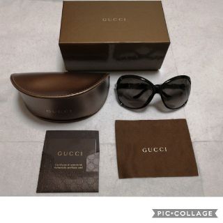 グッチ(Gucci)のGUCCI   サングラス  ロゴ バンブー調 　美品(サングラス/メガネ)