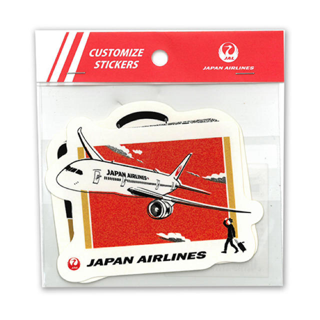 JAL(日本航空)(ジャル(ニホンコウクウ))の【新品未開封】JAL/日本航空　ステッカー2枚セット インテリア/住まい/日用品の文房具(シール)の商品写真