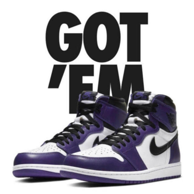 Nike air jordan 1 court purple Aj1 27cmアトモス