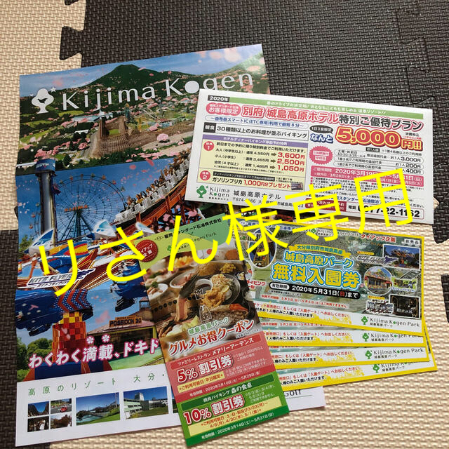 城島高原パーク無料入園券 有効期限延長!! チケットの施設利用券(遊園地/テーマパーク)の商品写真