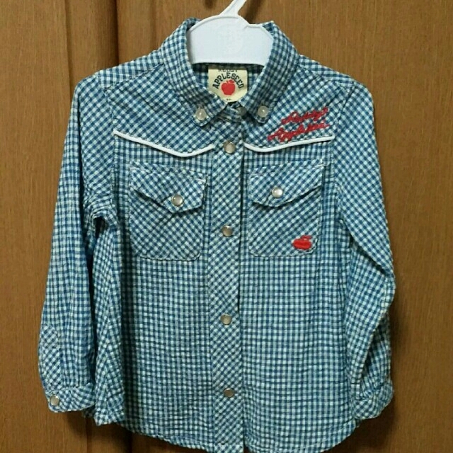 F.O.KIDS(エフオーキッズ)のチェックシャツ 95 キッズ/ベビー/マタニティのキッズ服女の子用(90cm~)(Tシャツ/カットソー)の商品写真