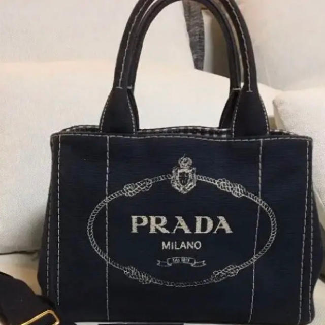 PRADA(プラダ)の＊PRADA＊カナパ＊ネイビー＊S レディースのバッグ(トートバッグ)の商品写真