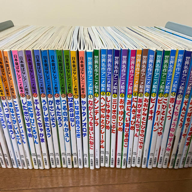 日本昔ばなしアニメ全18巻、世界名作アニメ全20巻セット