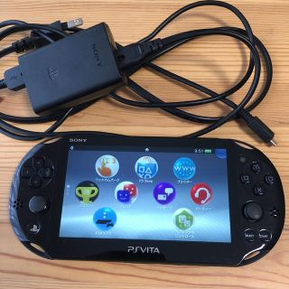 プレイステーションヴィータ(PlayStation Vita)のPlayStationVITA PSVITA本体  黒　メモリーカード付き(携帯用ゲーム機本体)