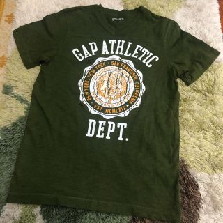 ギャップキッズ(GAP Kids)の【値下中】美品★GapKids★プリントTシャツ★150★カーキ(Tシャツ/カットソー)