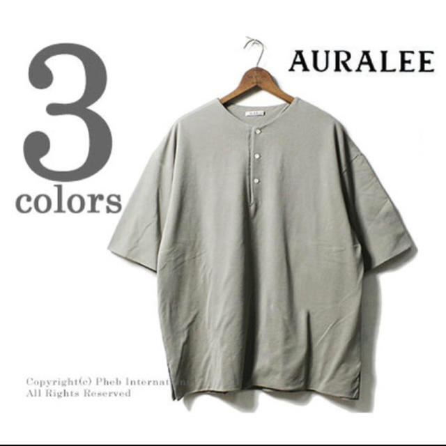 【美品／お値下げ】AURALEE ヘンリーネック Tシャツ 3