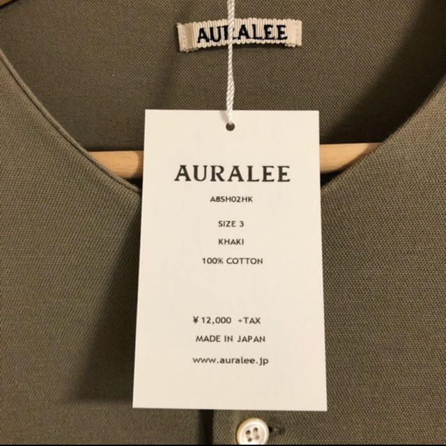 COMOLI(コモリ)の【美品／お値下げ】AURALEE ヘンリーネック Tシャツ 3 メンズのトップス(Tシャツ/カットソー(半袖/袖なし))の商品写真