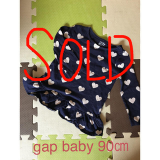 ベビーギャップ(babyGAP)のbaby gap90㎝ 紺色ハート柄チュニック(Tシャツ/カットソー)