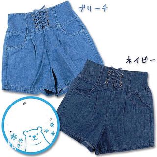 キッズ デニムパンツ ショーツ ショートパンツ デニム 半ズボン 子供 (パンツ/スパッツ)