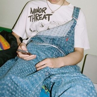 シュプリーム(Supreme)のSupreme Jacquard Logos Denim Overalls S(サロペット/オーバーオール)