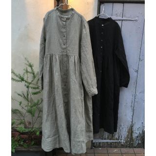 ネストローブ(nest Robe)のネストローブ  バンドカラーリネンワンピース(ロングワンピース/マキシワンピース)