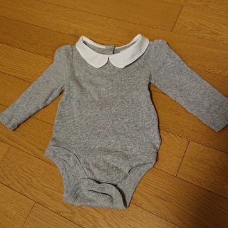 ベビーギャップ(babyGAP)の美品 白い襟付きロンパース 70(ロンパース)