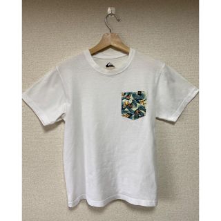 クイックシルバー(QUIKSILVER)のQUIKSILVER メンズレディース 白ホワイトTシャツ ポケット S(Tシャツ/カットソー(半袖/袖なし))