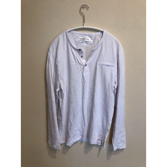 ZARA(ザラ)のメンズ ZARA ホワイトカットソー メンズのトップス(Tシャツ/カットソー(七分/長袖))の商品写真