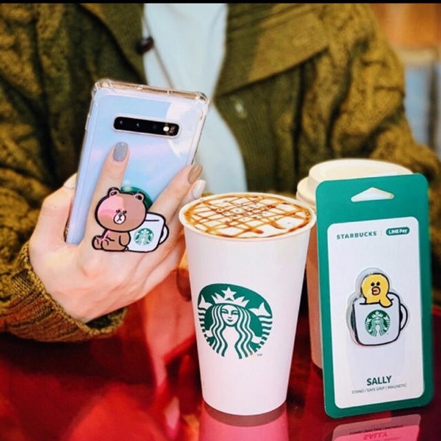 スターバックス　スマホグリップ　スマホアクセサリーつ