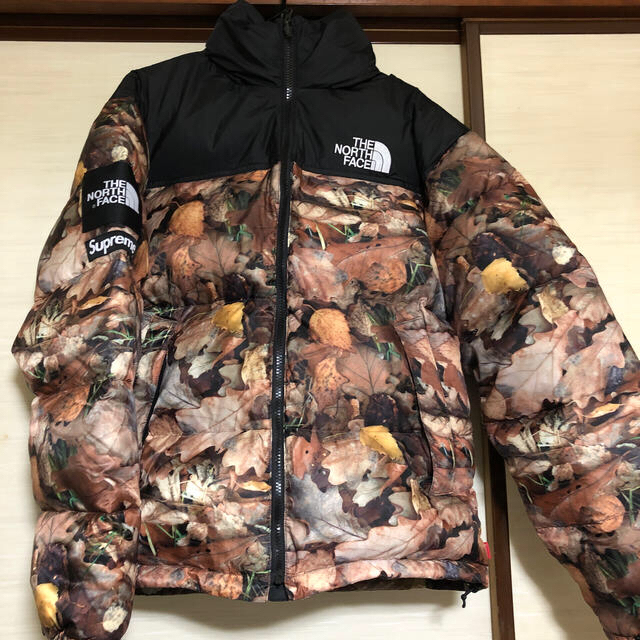 supreme×the north face nuptse leaves 枯葉