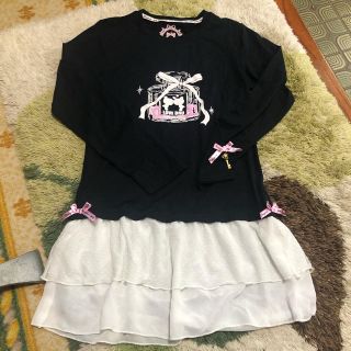 ブリュイアン(Bruyant)の【値下中】美品★Bruyant★長袖チュニック★150★濃紺(ワンピース)