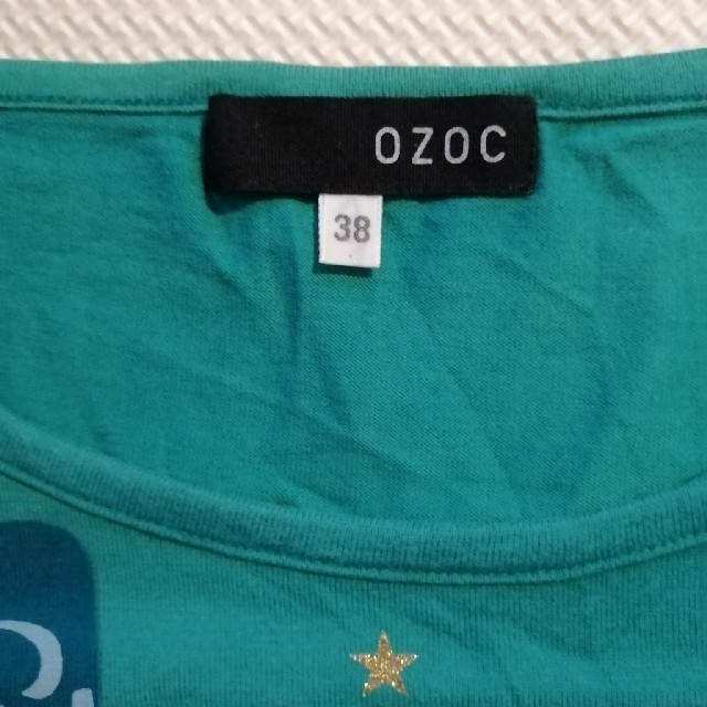 OZOC(オゾック)のOZOC　シャツ　カットソー　トップス　グリーン レディースのトップス(Tシャツ(半袖/袖なし))の商品写真