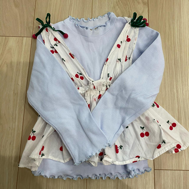 petit main(プティマイン)のプティマイン　さくらんぼロンT 110 キッズ/ベビー/マタニティのキッズ服女の子用(90cm~)(Tシャツ/カットソー)の商品写真