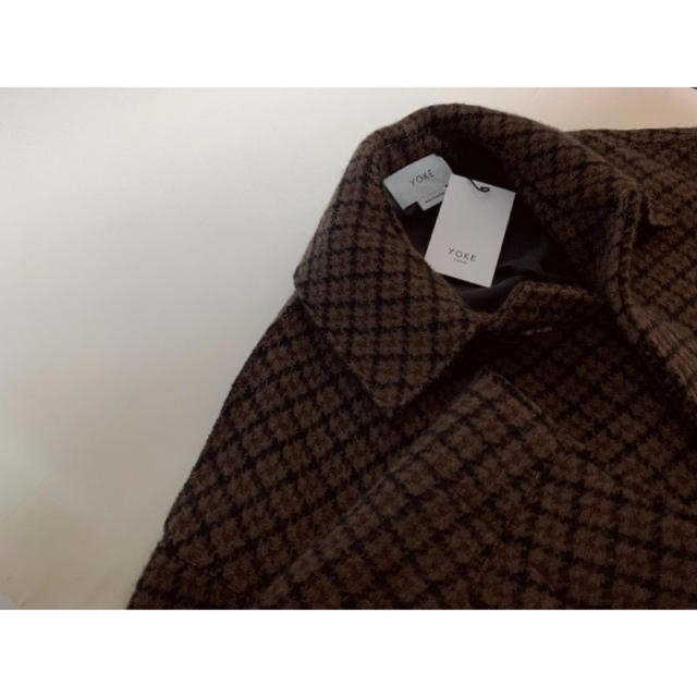 COMOLI(コモリ)のYOKE 19AW DOUBLE JQUARD  COAT sサイズ メンズのジャケット/アウター(ステンカラーコート)の商品写真
